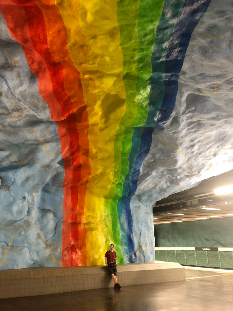 Kunst in der U-Bahn von Stockholm - Stadion