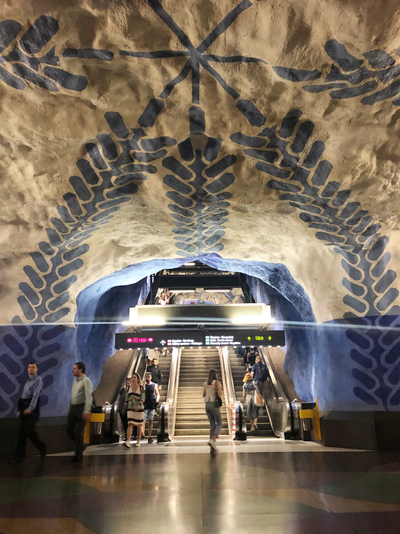 Die Tunnelbana: Kunst in der U-Bahn von Stockholm - T-Centralen