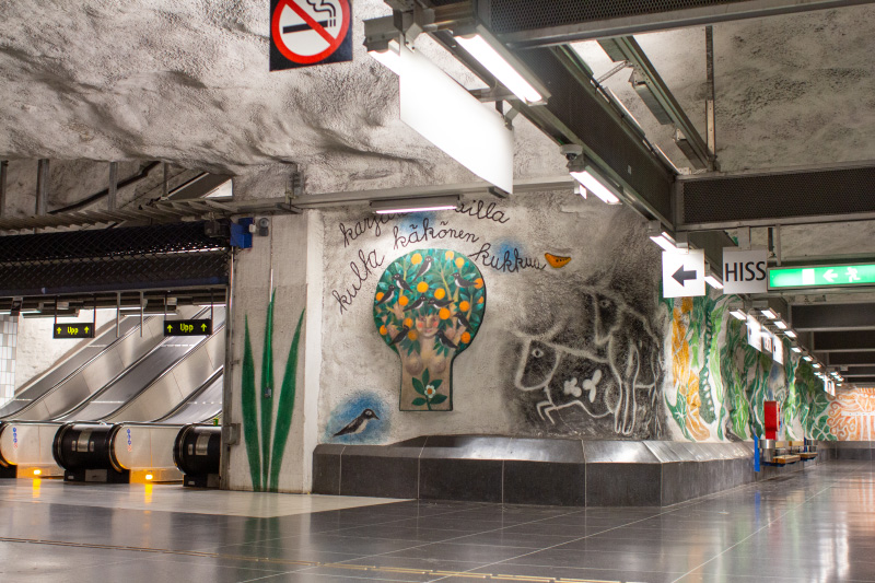 Kunst in der U-Bahn von Stockholm - Tensta